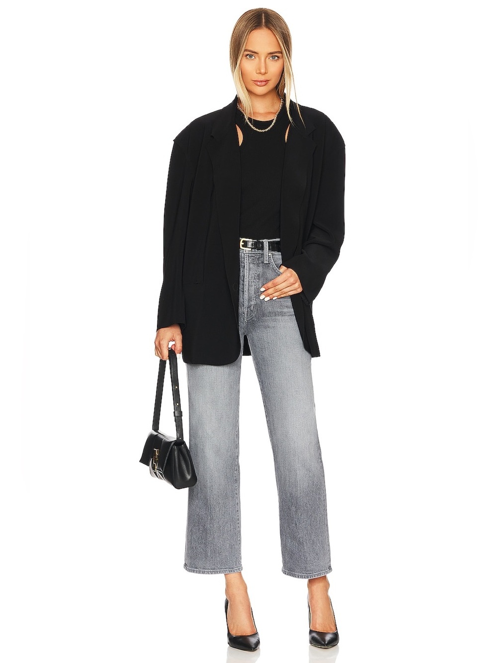 MOTHER The Rambler Ankle Jeans 28 Uncommon Ground Gray Straight Leg - Picture 5 of 16